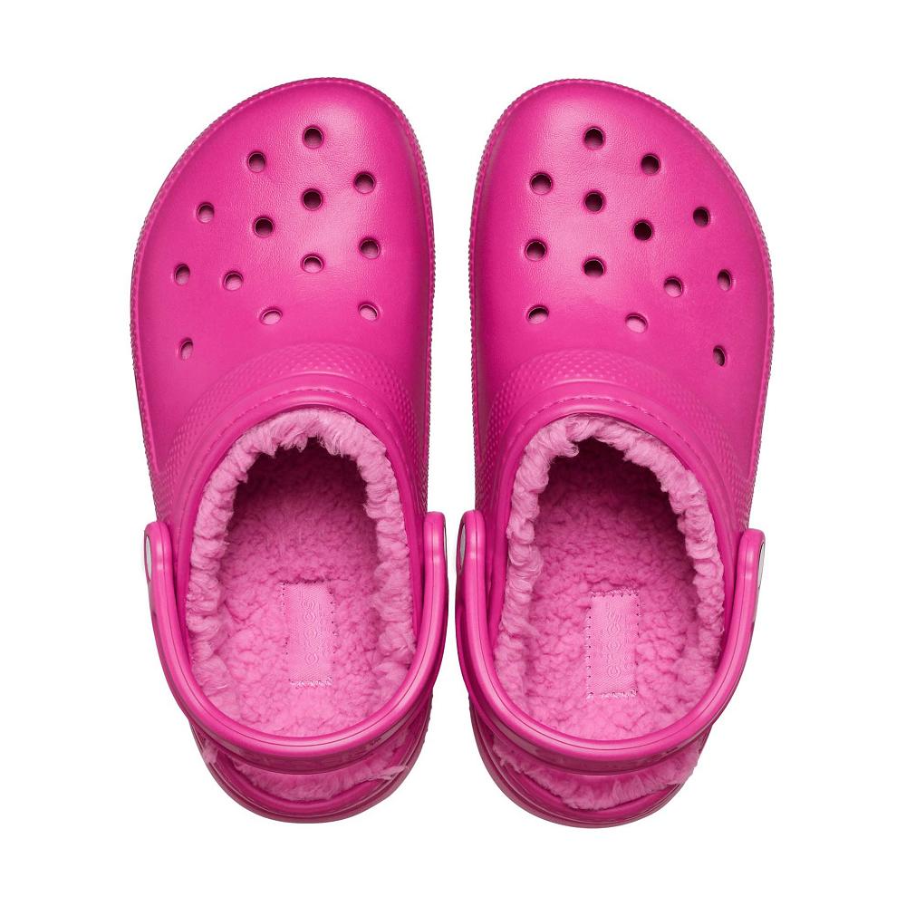 Pink Men's Crocs Classic Lined Clog Shoes | NZ 0667JPQJ
